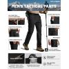 imageTACVASEN Mens Cargo Work Pants Hiking Tactical Waterproof Ripstop Breathable Stretch Pants with 8 PocketsNo BeltBlack