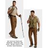 imageTACVASEN Mens Cargo Work Pants Hiking Tactical Waterproof Ripstop Breathable Stretch Pants with 8 PocketsNo BeltBrown