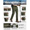 imageTACVASEN Mens Cargo Work Pants Hiking Tactical Waterproof Ripstop Breathable Stretch Pants with 8 PocketsNo BeltGreen