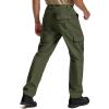 imageTACVASEN Mens Cargo Work Pants Hiking Tactical Waterproof Ripstop Breathable Stretch Pants with 8 PocketsNo BeltGreen