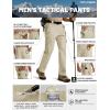 imageTACVASEN Mens Cargo Work Pants Hiking Tactical Waterproof Ripstop Breathable Stretch Pants with 8 PocketsNo BeltLkhaki