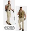 imageTACVASEN Mens Cargo Work Pants Hiking Tactical Waterproof Ripstop Breathable Stretch Pants with 8 PocketsNo BeltLkhaki