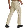 imageTACVASEN Mens Cargo Work Pants Hiking Tactical Waterproof Ripstop Breathable Stretch Pants with 8 PocketsNo BeltLkhaki