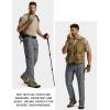 imageTACVASEN Mens Cargo Work Pants Hiking Tactical Waterproof Ripstop Breathable Stretch Pants with 8 PocketsNo BeltMgrey