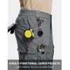 imageTACVASEN Mens Cargo Work Pants Hiking Tactical Waterproof Ripstop Breathable Stretch Pants with 8 PocketsNo BeltMgrey