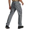 imageTACVASEN Mens Cargo Work Pants Hiking Tactical Waterproof Ripstop Breathable Stretch Pants with 8 PocketsNo BeltMgrey