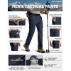 imageTACVASEN Mens Cargo Work Pants Hiking Tactical Waterproof Ripstop Breathable Stretch Pants with 8 PocketsNo BeltNavy