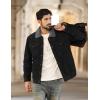 imageTACVASEN Mens Corduroy Jacket Fleece Sherpa Lined Winter Coats Warm Cotton Casual Trucker Cargo Jacket with Multi PocketsBlack