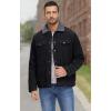 imageTACVASEN Mens Corduroy Jacket Fleece Sherpa Lined Winter Coats Warm Cotton Casual Trucker Cargo Jacket with Multi PocketsBlack