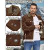 imageTACVASEN Mens Corduroy Jacket Fleece Sherpa Lined Winter Coats Warm Cotton Casual Trucker Cargo Jacket with Multi PocketsBrown