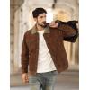 imageTACVASEN Mens Corduroy Jacket Fleece Sherpa Lined Winter Coats Warm Cotton Casual Trucker Cargo Jacket with Multi PocketsBrown