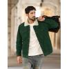 imageTACVASEN Mens Corduroy Jacket Fleece Sherpa Lined Winter Coats Warm Cotton Casual Trucker Cargo Jacket with Multi PocketsGreen