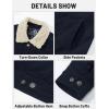 imageTACVASEN Mens Corduroy Jacket Fleece Sherpa Lined Winter Coats Warm Cotton Casual Trucker Cargo Jacket with Multi PocketsNavy