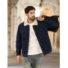 imageTACVASEN Mens Corduroy Jacket Fleece Sherpa Lined Winter Coats Warm Cotton Casual Trucker Cargo Jacket with Multi PocketsNavy