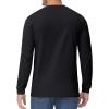 imageTACVASEN Mens Cotton Henley Shirts Long Slevee 3Button with Pocket Moisture Wicking Casual ShirtsBlack