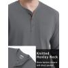 imageTACVASEN Mens Cotton Henley Shirts Long Slevee 3Button with Pocket Moisture Wicking Casual ShirtsDark Gray