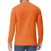imageTACVASEN Mens Cotton Henley Shirts Long Slevee 3Button with Pocket Moisture Wicking Casual ShirtsDark Orange
