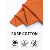 imageTACVASEN Mens Cotton Henley Shirts Long Slevee 3Button with Pocket Moisture Wicking Casual ShirtsDark Orange