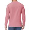 imageTACVASEN Mens Cotton Henley Shirts Long Slevee 3Button with Pocket Moisture Wicking Casual ShirtsGray Pink