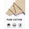 imageTACVASEN Mens Cotton Henley Shirts Long Slevee 3Button with Pocket Moisture Wicking Casual ShirtsLight Apricot