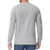 imageTACVASEN Mens Cotton Henley Shirts Long Slevee 3Button with Pocket Moisture Wicking Casual ShirtsLight Gray