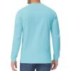 imageTACVASEN Mens Cotton Henley Shirts Long Slevee 3Button with Pocket Moisture Wicking Casual ShirtsLight Lake Blue