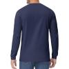 imageTACVASEN Mens Cotton Henley Shirts Long Slevee 3Button with Pocket Moisture Wicking Casual ShirtsNavy