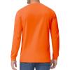 imageTACVASEN Mens Cotton Henley Shirts Long Slevee 3Button with Pocket Moisture Wicking Casual ShirtsOrange