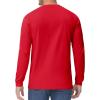 imageTACVASEN Mens Cotton Henley Shirts Long Slevee 3Button with Pocket Moisture Wicking Casual ShirtsTomato Red