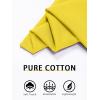 imageTACVASEN Mens Cotton Henley Shirts Long Slevee 3Button with Pocket Moisture Wicking Casual ShirtsYellow