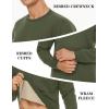 imageTACVASEN Mens Crewneck Sweatshirt Warm Sherpa Lined Thermal Sweatshirts Heavyweight Long Sleeve Winter Fleece Pullover ShirtArmy Green