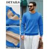 imageTACVASEN Mens Crewneck Sweatshirt Warm Sherpa Lined Thermal Sweatshirts Heavyweight Long Sleeve Winter Fleece Pullover ShirtAzure