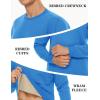 imageTACVASEN Mens Crewneck Sweatshirt Warm Sherpa Lined Thermal Sweatshirts Heavyweight Long Sleeve Winter Fleece Pullover ShirtAzure