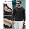 imageTACVASEN Mens Crewneck Sweatshirt Warm Sherpa Lined Thermal Sweatshirts Heavyweight Long Sleeve Winter Fleece Pullover ShirtBlack