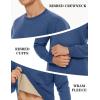 imageTACVASEN Mens Crewneck Sweatshirt Warm Sherpa Lined Thermal Sweatshirts Heavyweight Long Sleeve Winter Fleece Pullover ShirtBlue Grey