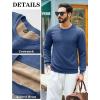 imageTACVASEN Mens Crewneck Sweatshirt Warm Sherpa Lined Thermal Sweatshirts Heavyweight Long Sleeve Winter Fleece Pullover ShirtBlue Grey