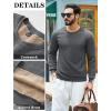 imageTACVASEN Mens Crewneck Sweatshirt Warm Sherpa Lined Thermal Sweatshirts Heavyweight Long Sleeve Winter Fleece Pullover ShirtDark Grey