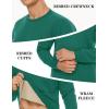 imageTACVASEN Mens Crewneck Sweatshirt Warm Sherpa Lined Thermal Sweatshirts Heavyweight Long Sleeve Winter Fleece Pullover ShirtEmerald Green