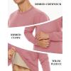 imageTACVASEN Mens Crewneck Sweatshirt Warm Sherpa Lined Thermal Sweatshirts Heavyweight Long Sleeve Winter Fleece Pullover ShirtGrey Pink