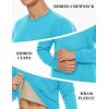 imageTACVASEN Mens Crewneck Sweatshirt Warm Sherpa Lined Thermal Sweatshirts Heavyweight Long Sleeve Winter Fleece Pullover ShirtIce Blue