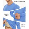 imageTACVASEN Mens Crewneck Sweatshirt Warm Sherpa Lined Thermal Sweatshirts Heavyweight Long Sleeve Winter Fleece Pullover ShirtLight Blue