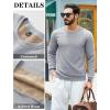 imageTACVASEN Mens Crewneck Sweatshirt Warm Sherpa Lined Thermal Sweatshirts Heavyweight Long Sleeve Winter Fleece Pullover ShirtLight Grey
