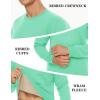 imageTACVASEN Mens Crewneck Sweatshirt Warm Sherpa Lined Thermal Sweatshirts Heavyweight Long Sleeve Winter Fleece Pullover ShirtMint Green