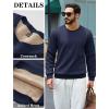 imageTACVASEN Mens Crewneck Sweatshirt Warm Sherpa Lined Thermal Sweatshirts Heavyweight Long Sleeve Winter Fleece Pullover ShirtNavy