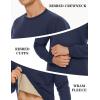 imageTACVASEN Mens Crewneck Sweatshirt Warm Sherpa Lined Thermal Sweatshirts Heavyweight Long Sleeve Winter Fleece Pullover ShirtNavy
