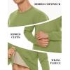 imageTACVASEN Mens Crewneck Sweatshirt Warm Sherpa Lined Thermal Sweatshirts Heavyweight Long Sleeve Winter Fleece Pullover ShirtOlive Green