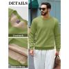 imageTACVASEN Mens Crewneck Sweatshirt Warm Sherpa Lined Thermal Sweatshirts Heavyweight Long Sleeve Winter Fleece Pullover ShirtOlive Green