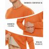 imageTACVASEN Mens Crewneck Sweatshirt Warm Sherpa Lined Thermal Sweatshirts Heavyweight Long Sleeve Winter Fleece Pullover ShirtOrange