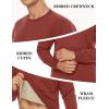 imageTACVASEN Mens Crewneck Sweatshirt Warm Sherpa Lined Thermal Sweatshirts Heavyweight Long Sleeve Winter Fleece Pullover ShirtOrange Red