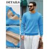 imageTACVASEN Mens Crewneck Sweatshirt Warm Sherpa Lined Thermal Sweatshirts Heavyweight Long Sleeve Winter Fleece Pullover ShirtSky Blue